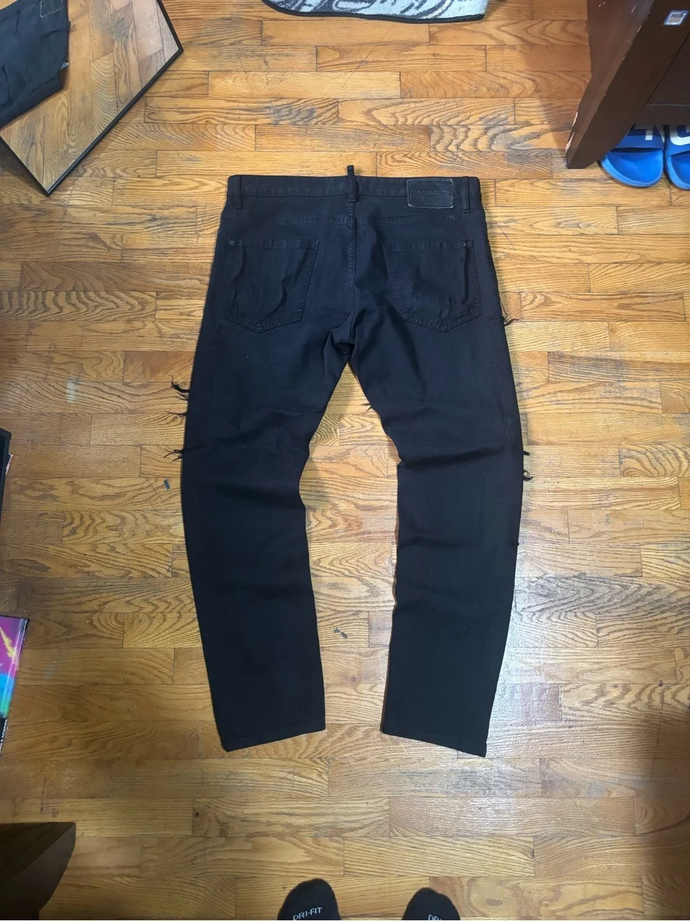 DSQUARED2 Black Distressed Slim Jeans